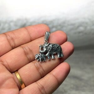 Handmade Elephant Pendant – 925 Sterling Silver